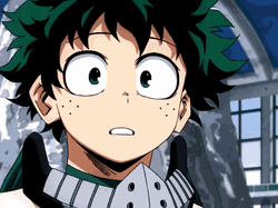 Cheerful Deku Hero GIF