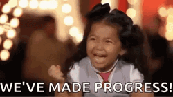 Cheerful Kid We've Made Progress GIF