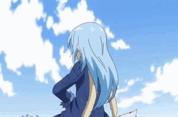 Cheerful Rimuru Tempest Waving GIF