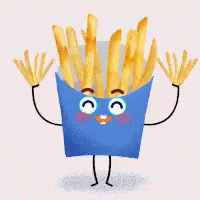 Cheering Animated French Fries