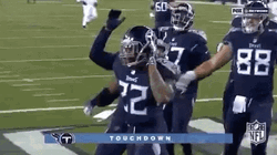 Cheering Derrick Henry Stiff Arm GIF