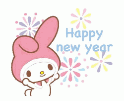 Cheering Melody Cute Happy New Year GIF