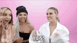 Cheering Perrie Edwards Pony Tail GIF