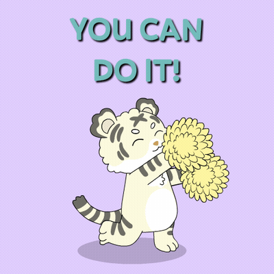 Cheering Tiger Saying You Can Do It GIF