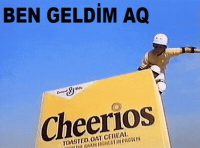 Cheerios Box With Skateboarder GIF