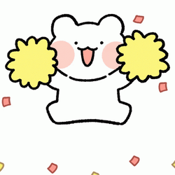 Cheerleader Animated Confetti Falling Down GIF