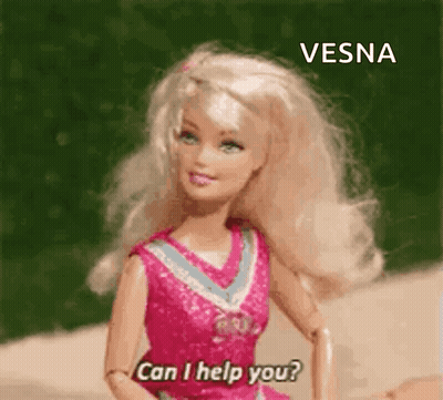 Cheerleader Barbie Asking Can I Help GIF