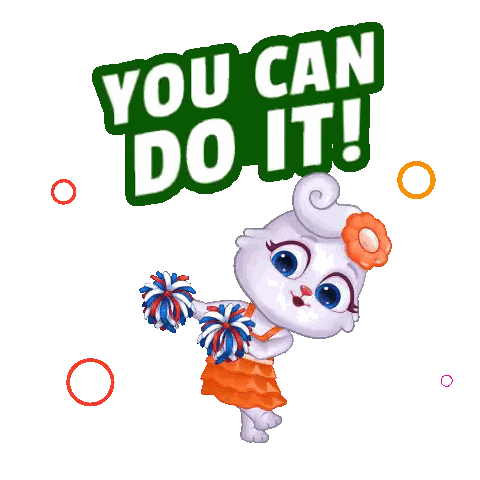 Cheerleader Holding Pom Poms Sticker