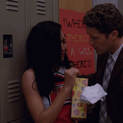 Cheerleader In Red White And Black Shirt Saying MHS GIF
