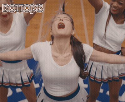 Cheerleader Mouth Open Saying Bottoms GIF