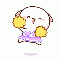 Cheerleader Peach Goma Wearing Bra GIF