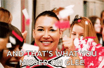 Cheerleader Smiling With Glee Phrase GIF