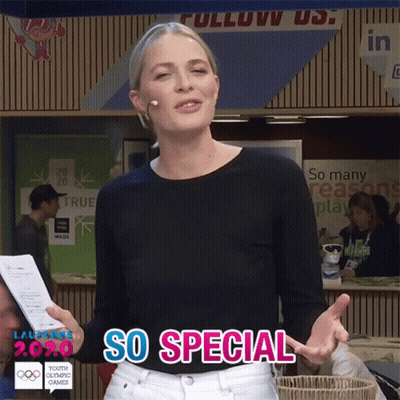 Cheerleader Talking To Man You're Special Embrace It GIF