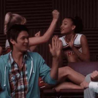 Cheerleader Wearing Mtn Shirt GIF