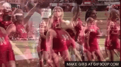 Cheerleaders Dancing At Football Game GIF
