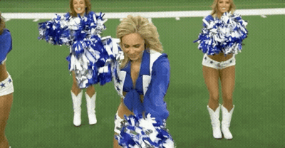 Cheerleaders Dancing With Pom Poms GIF
