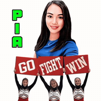 Cheerleaders Holding Go Fight Win Sign GIF