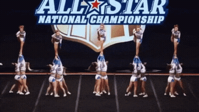 Cheerleaders Performing At All Star Championship GIF