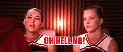 Cheerleaders Saying Oh Hell No GIF