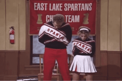 Cheerleaders Wearing Cheer Shirts GIF