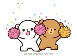 Cheerleading Milk And Mocha Bear Cute GIF