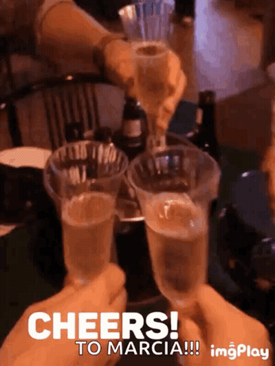 Cheers To Marcia Toasting With Champagne GIF