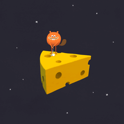 Cheese Beaver Golf Art GIF