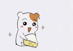 Cheese Gulp Hamtaro Sticker GIF