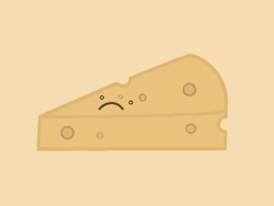 Cheese Melt Kawaii Sticker GIF