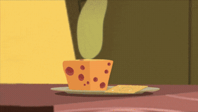Cheese On A Plate Next To Crackers GIF