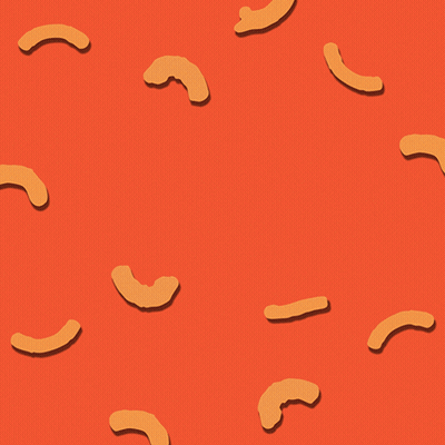 Cheese On Orange Background With Macaroni And Cheese GIF