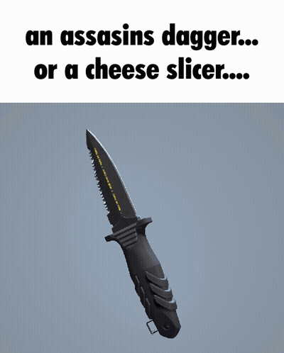 Cheese Slicer An Assassins Dagger Or A Cheese Slicer GIF
