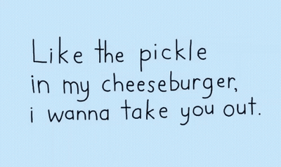 Cheeseburger Pattern Saying Like The Pickle In My Cheeseburger