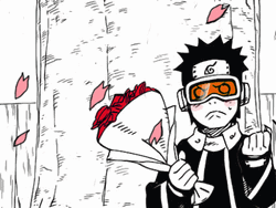 Cheesy Obito Uchiha Holding Bouquet Of Flowers GIF