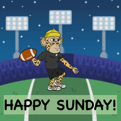 Cheetah Holding Football Happy Sunday GIF