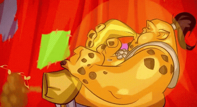 Cheetah Holding Green Object In Mouth GIF