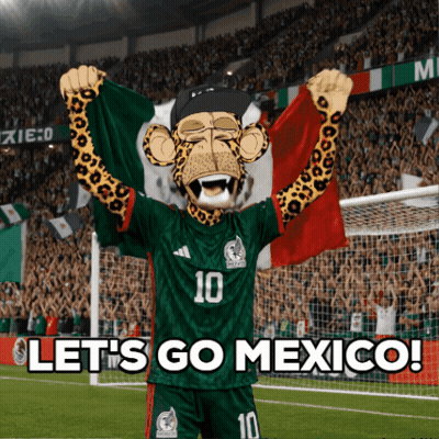 Cheetah Holding Mexican Flag Saying Let's Go Mexico GIF