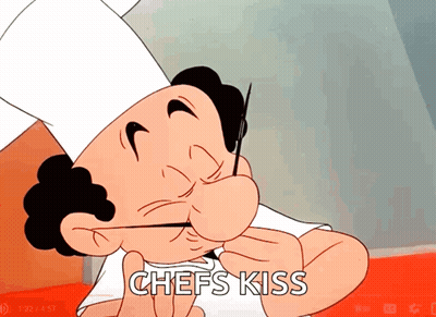 Chef Character Saying Chefs Kiss GIF