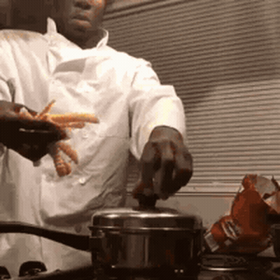Chef Cooking Food In Pot GIF