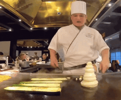 Chef Cooking Vegetables On Stove GIF