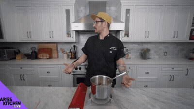 Chef Cooking With Aries Kitchen Live GIF