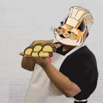 Chef Holding Tacos GIF