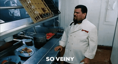 Chef In Uniform Saying So Veiny GIF