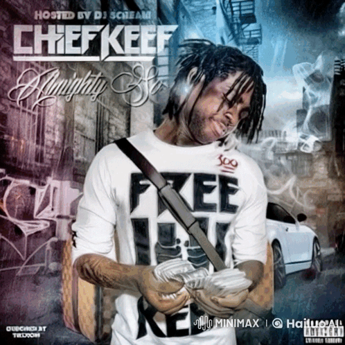 Chef Keef 'S Album Cover Shows A Man Holding A Bunch Of Money GIF