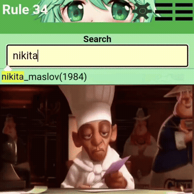 Chef Looking At Paper Saying Rule 34 GIF