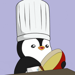 Chef Pudgy Penguin Trying To Cook GIF