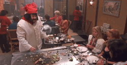 Chef Puts Hibachi On His Head GIF