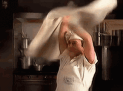 Chef Spinning Massive Pizza GIF