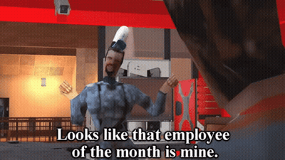 Chef Talking To Man Saying Looks Like That Employee Of The Month Is Mine GIF