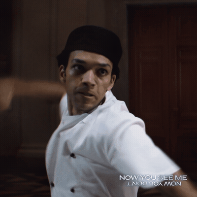 Chef Uniform With Now You See Me Now You Don't GIF